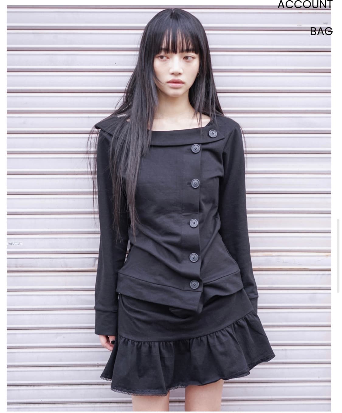 오스하이 스프링 넥 버튼 후드 블랙 상품이미지1