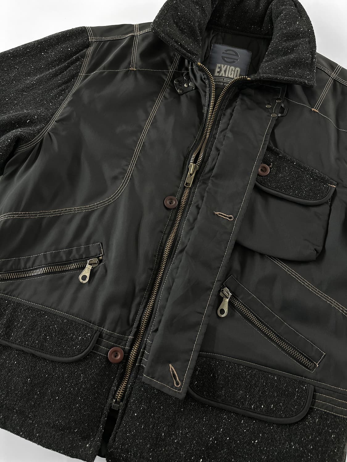 빈티지 EXIGO 테크니컬 울 믹스 자켓 상품이미지5