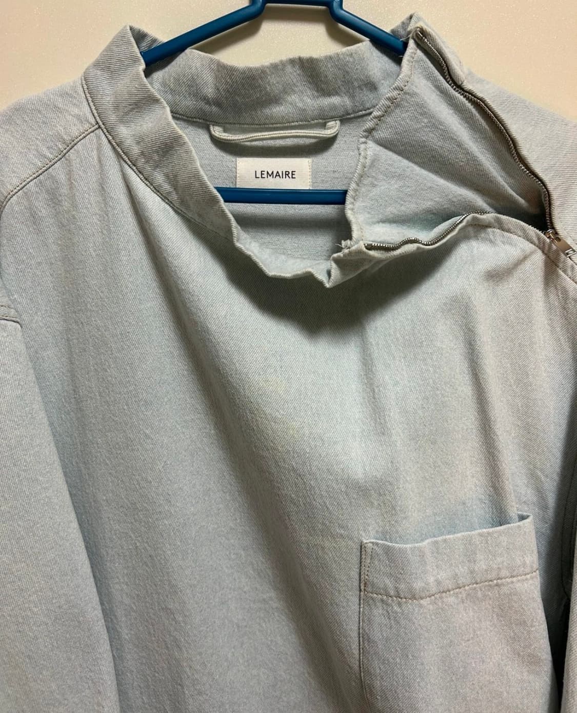 르메르 지퍼 데님 셔츠 탑 스카이블루 / S 상품이미지5
