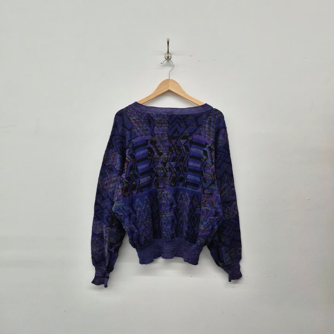 웅가로 라운드넥 퍼플 니트 여성 L 상품이미지7