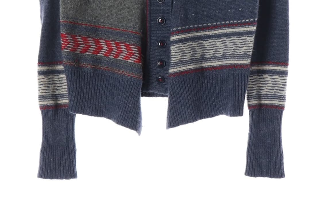 리바이스 네이비 에스닉 패턴 숄카라 가디건 M 상품이미지5