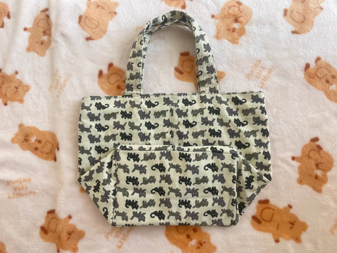 모리걸 빈티지 고양이 토트백 🐈‍⬛🤍 상품이미지2