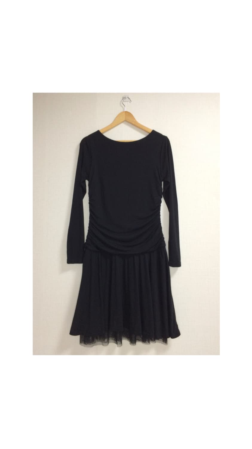 빈티지 블랙 셔링 레이스 레이어드 원피스 상품이미지6