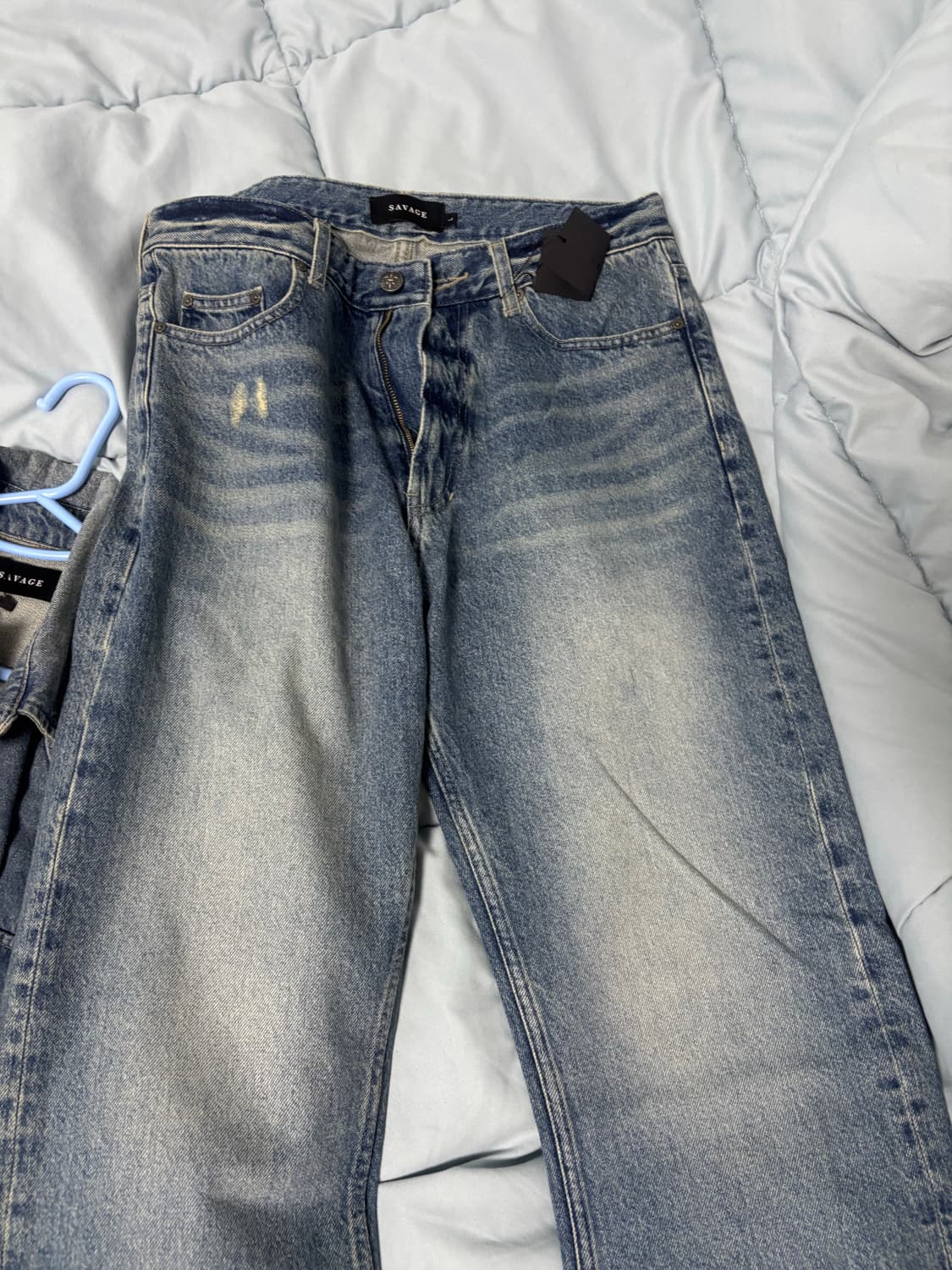 세비지(savage) 웨스턴 데님 셋업 미드블루(박보검 착용) 상품이미지2