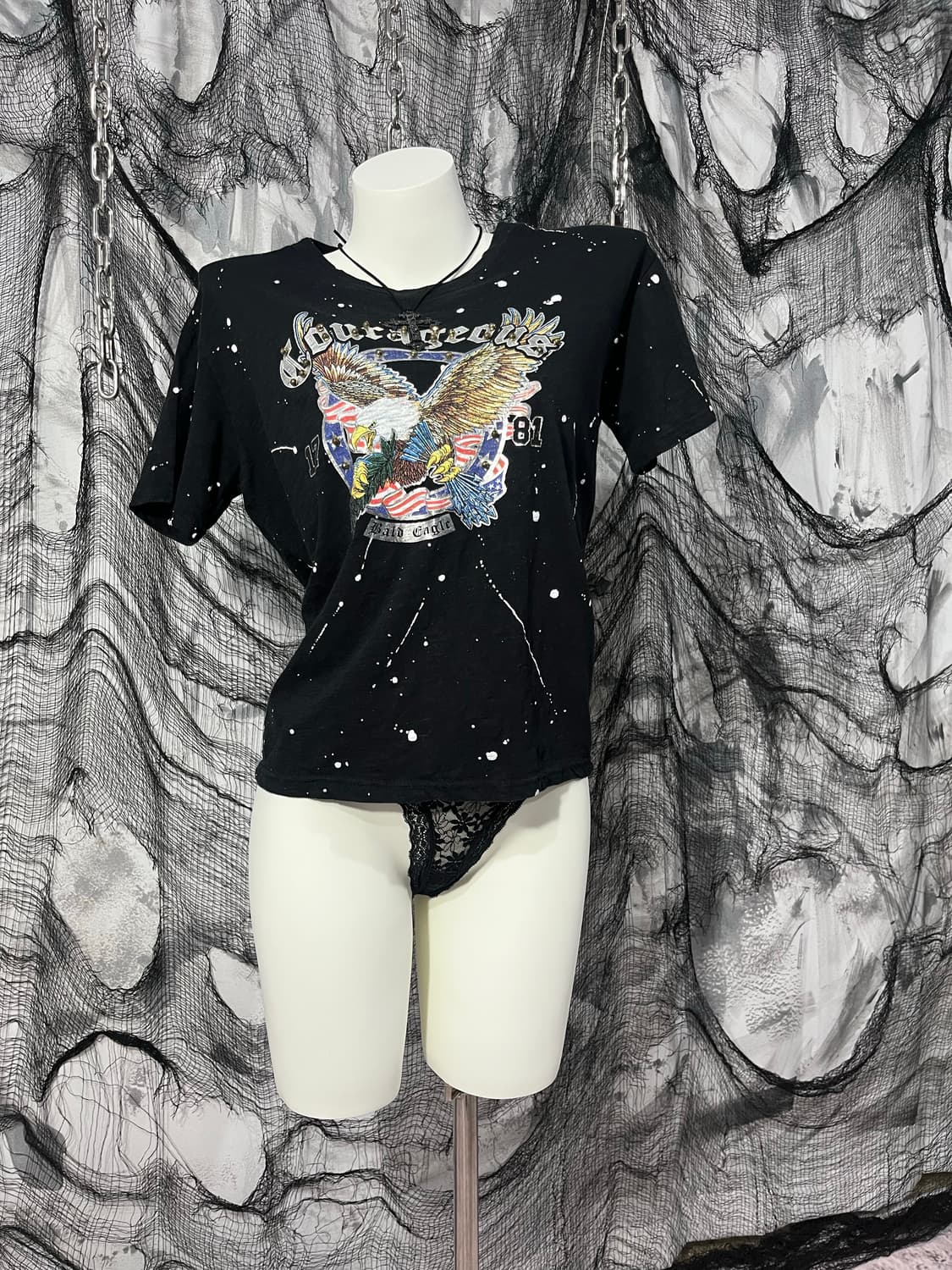 Rock eagle stud printing top 상품이미지3