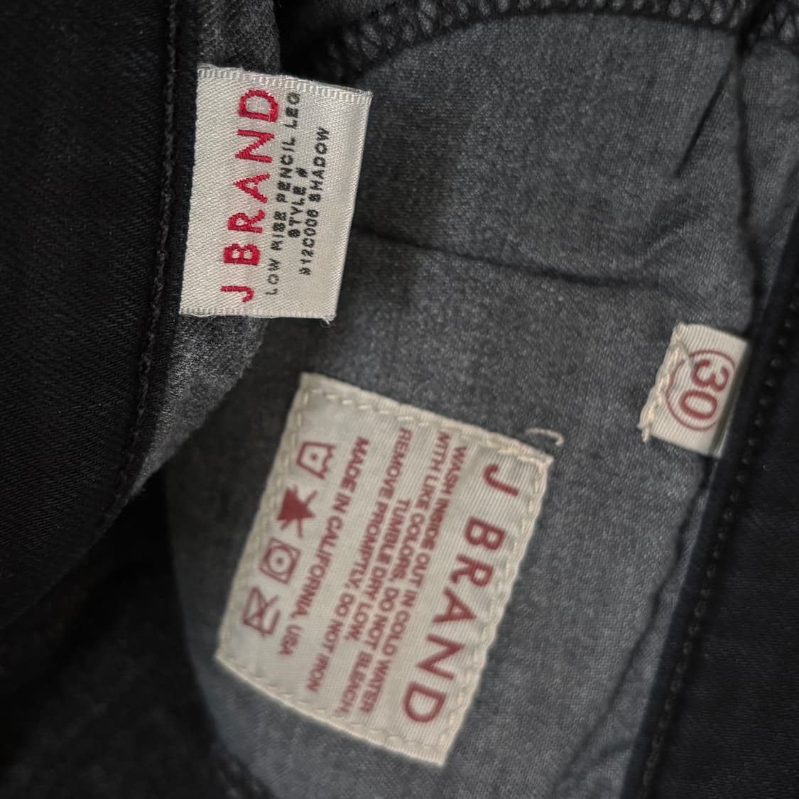 J 제이브랜드 블랙진 30 로라이즈 펜슬핏 스키니 청바지 미국 상품이미지5