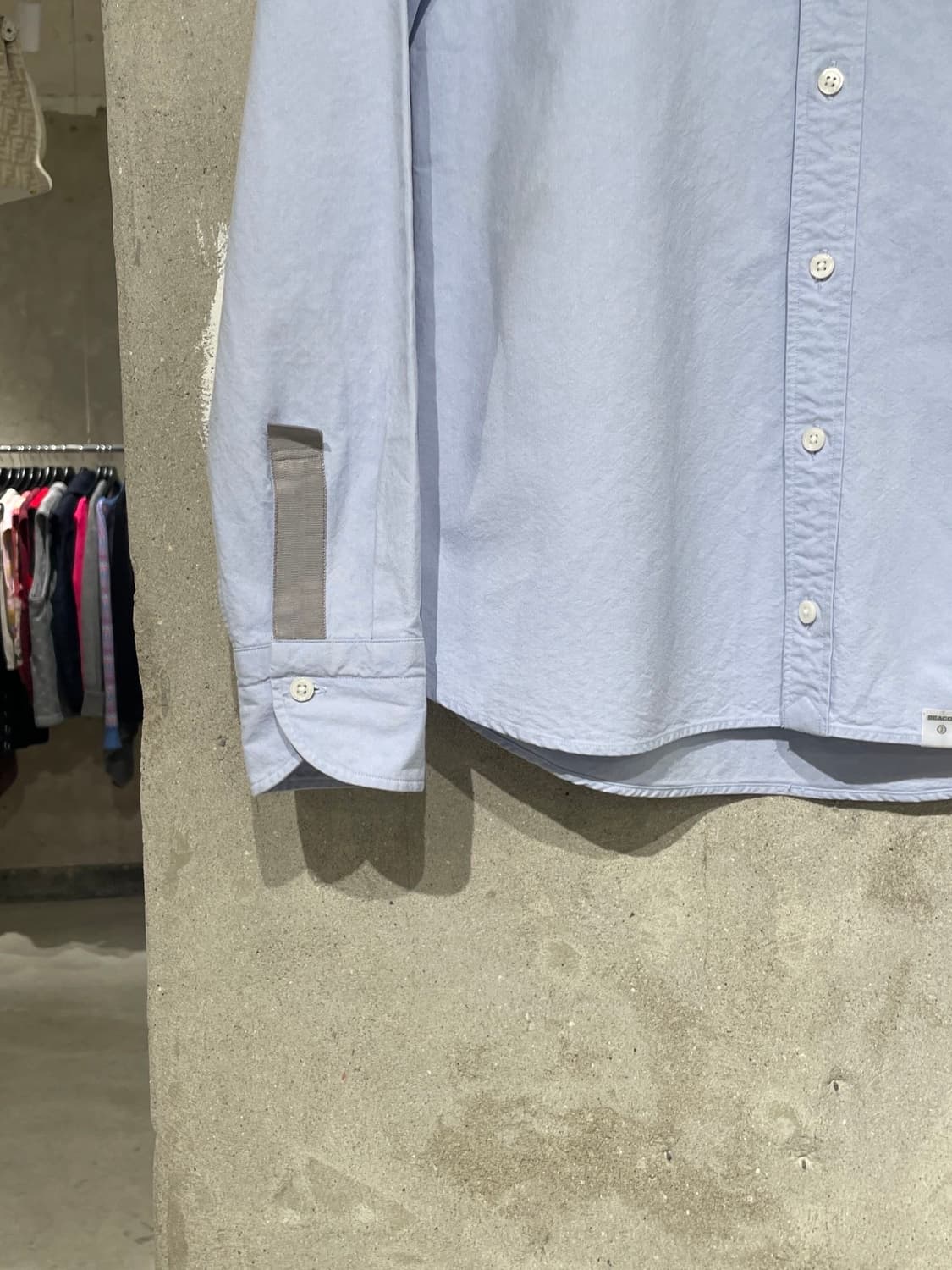 컬러 비콘 스카이 블루 커프스 패널 옥스포드 셔츠  상품이미지4