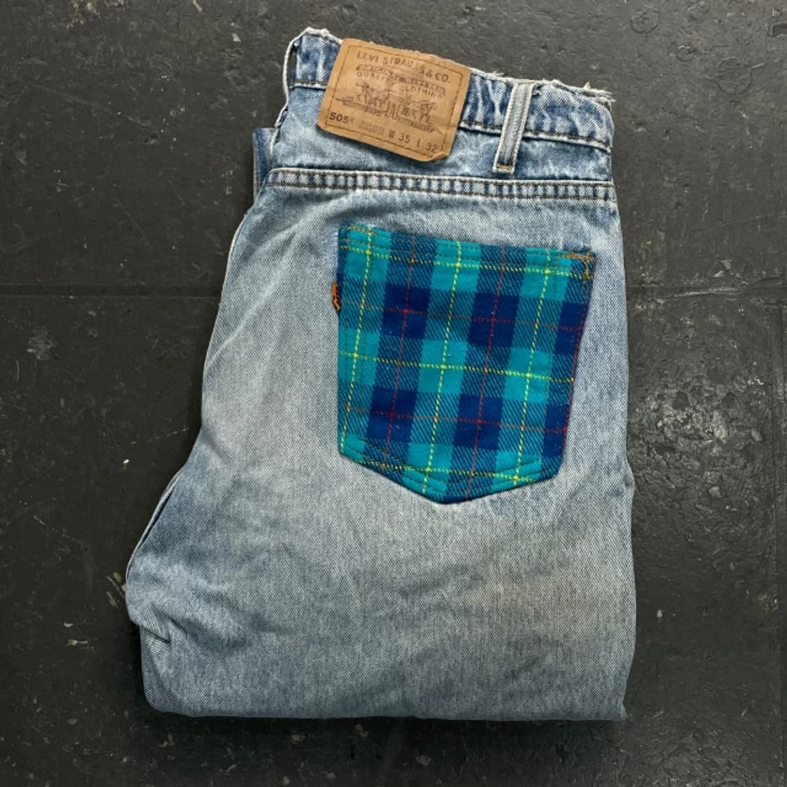 35 리바이스 505 리메이크 그런지 데님팬츠  상품이미지4
