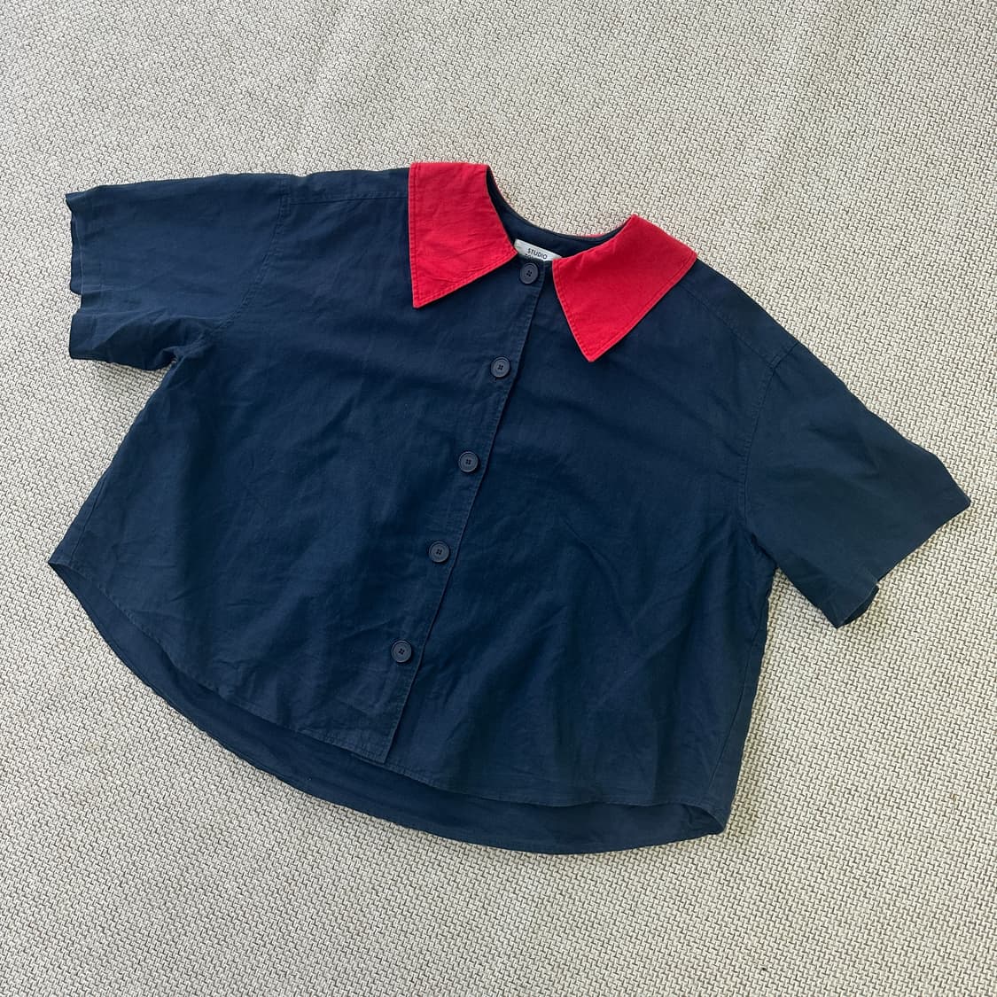 F 스튜디오톰보이 포인트 린넨 블라우스 0415D 상품이미지1