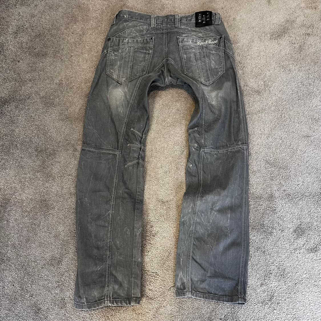 Cipo&Baxx y2k 그레이 워시드 데님 팬츠36 상품이미지9