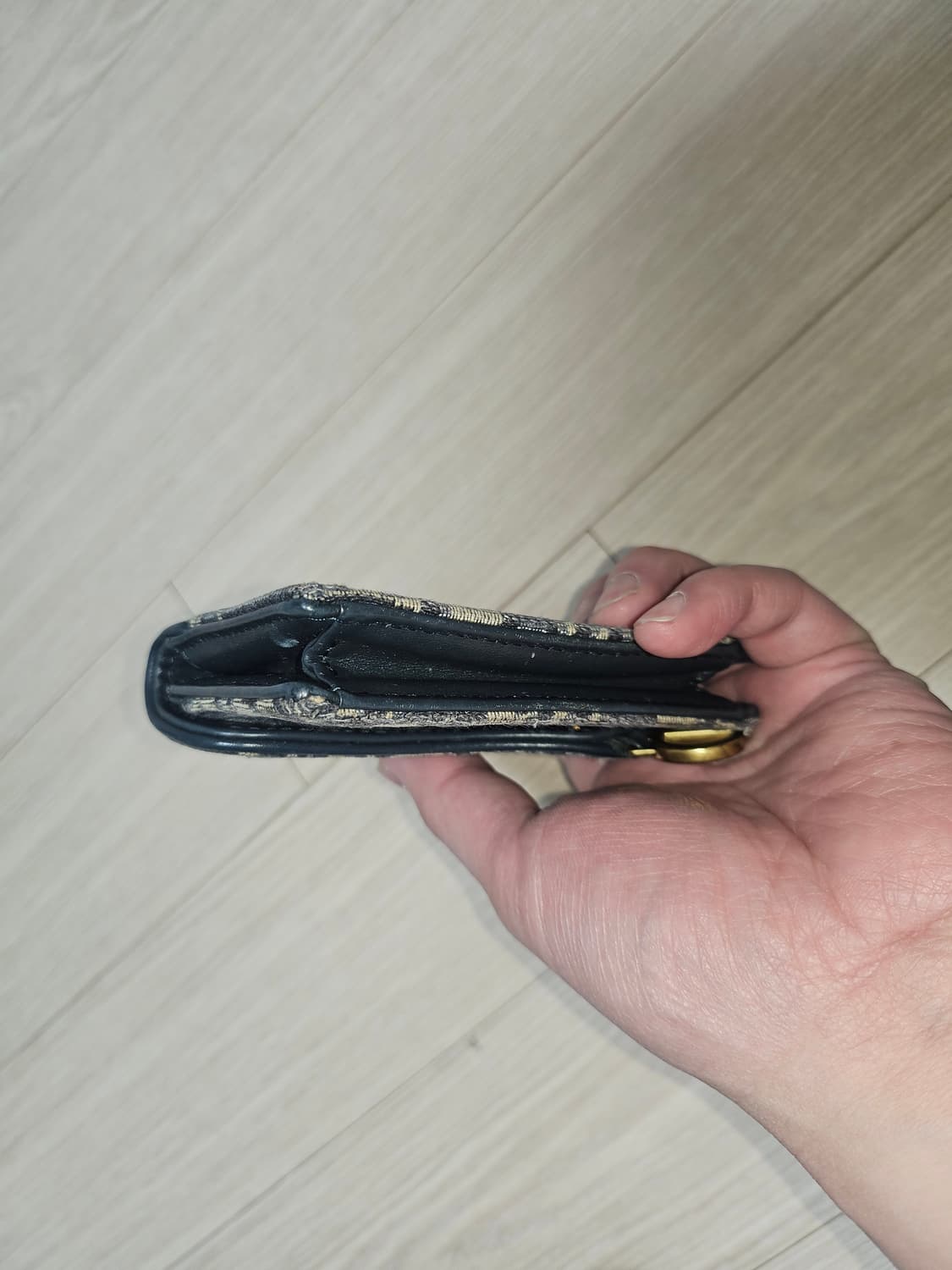 디올 새들 카드 홀더 블루 디올 오블리크 자카드 상품이미지6