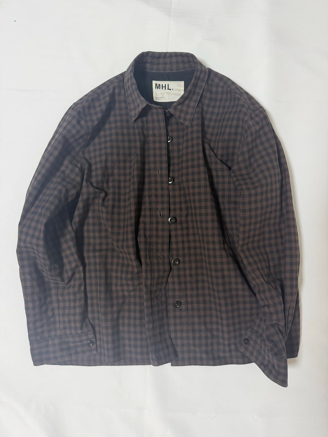 MHL 마가렛 하웰 깅엄 체크 셔츠(사이즈 2) 상품이미지1