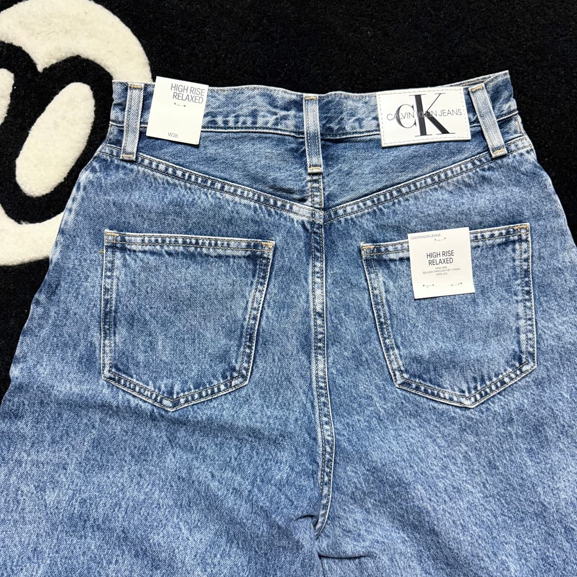 (제니착용) 캘빈클라인 하이라이즈 릴랙스핏 데님 26 상품이미지9