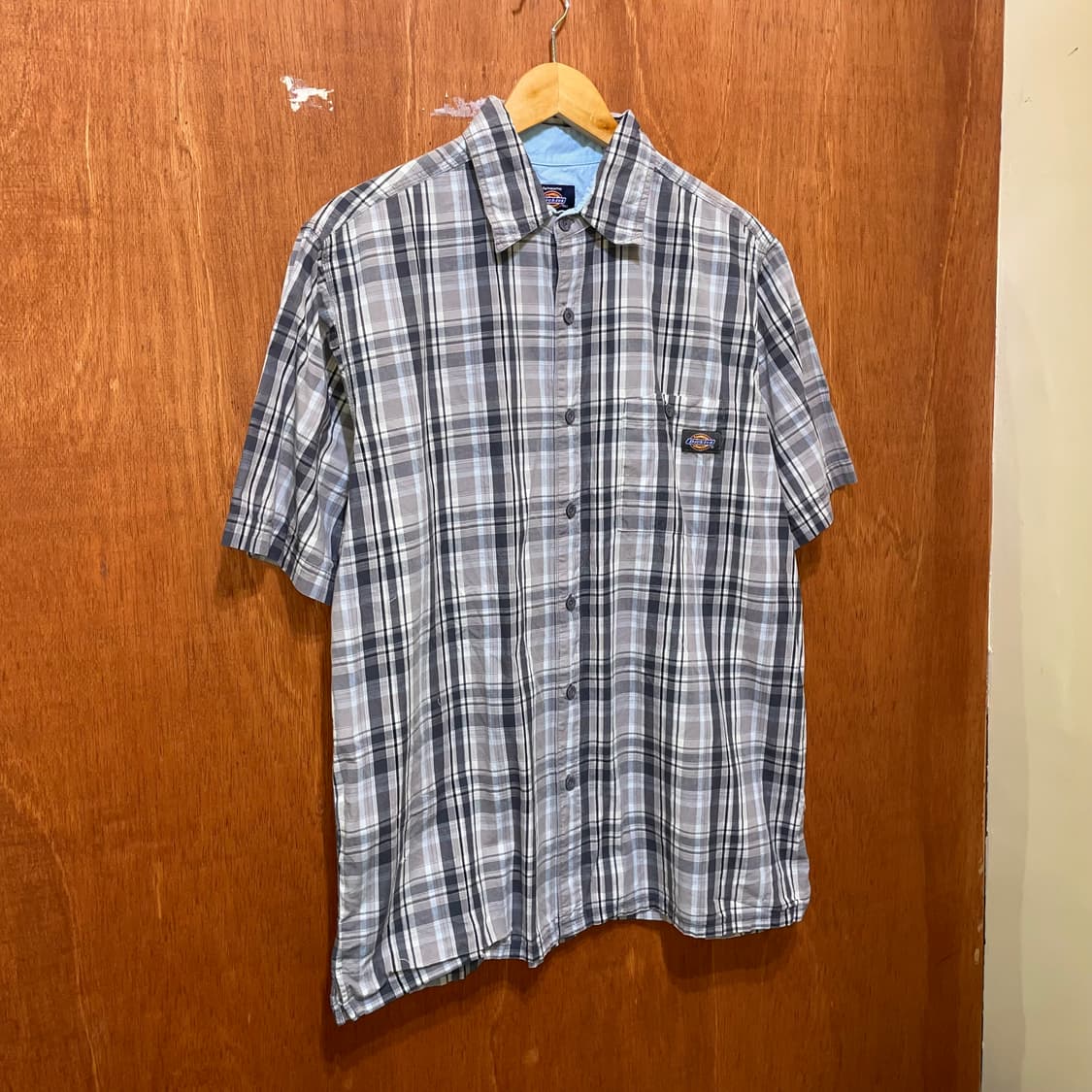 (L) Dickies 디키즈 체크 반팔 셔츠 상품이미지3