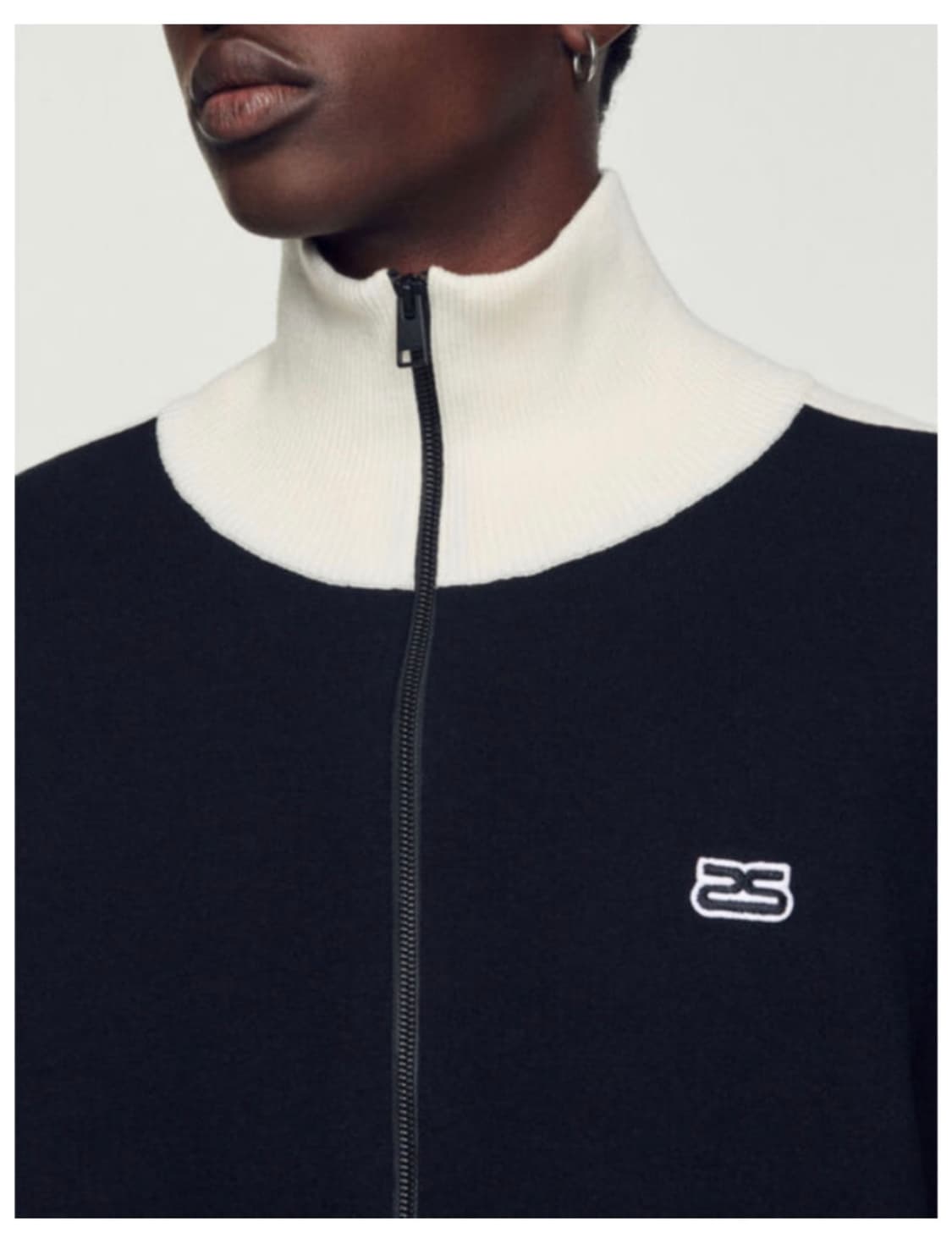 산드로 옴므 로고 집업 스웨터 (M, 새상품) 상품이미지9