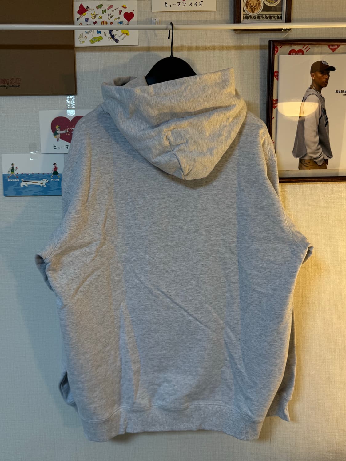 [2XL]BEAMS 빔즈 베이직 후드티 에쉬 그레이 상품이미지3