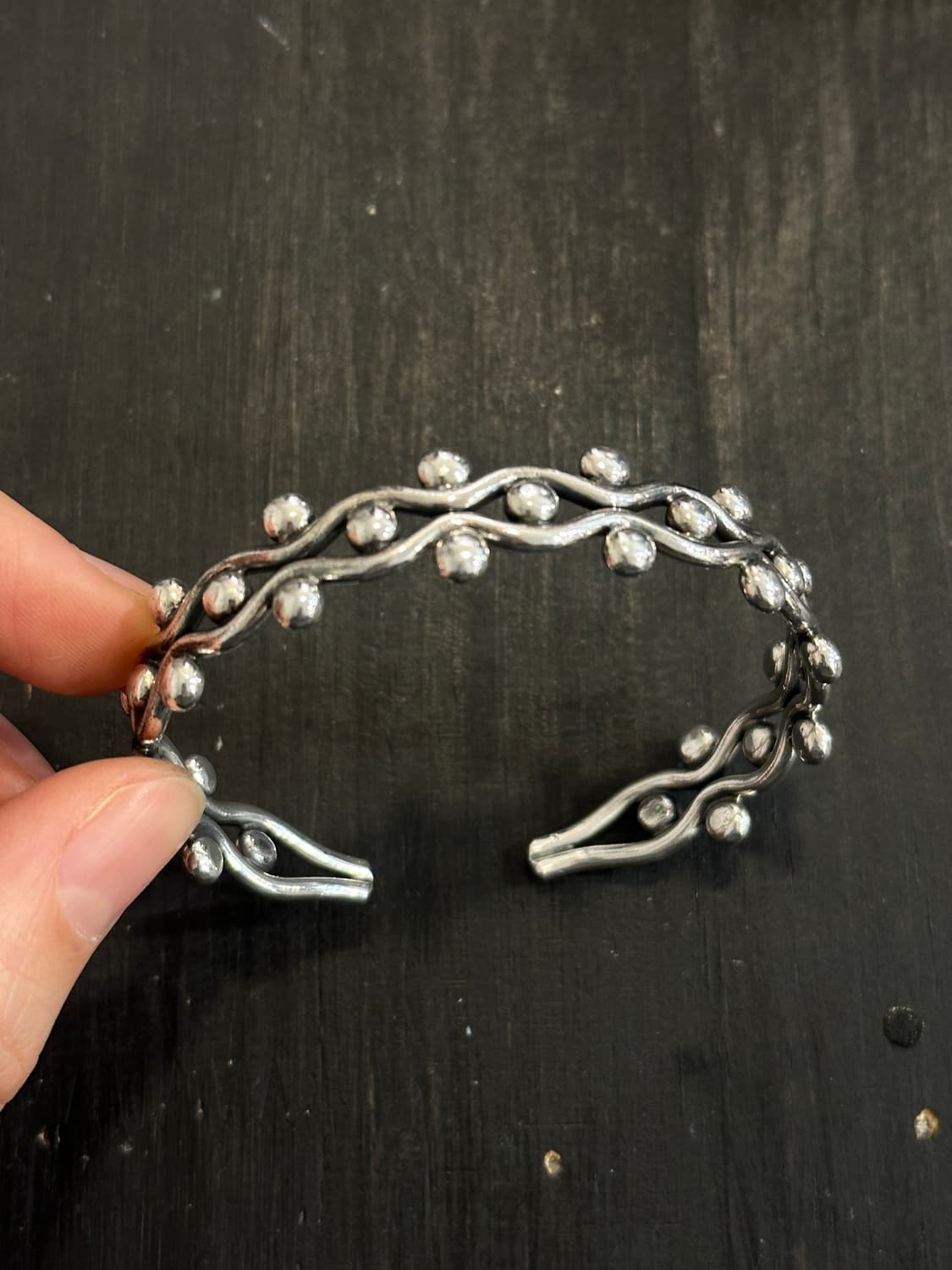 Ripple Dot 925Silver Bangle 상품이미지4