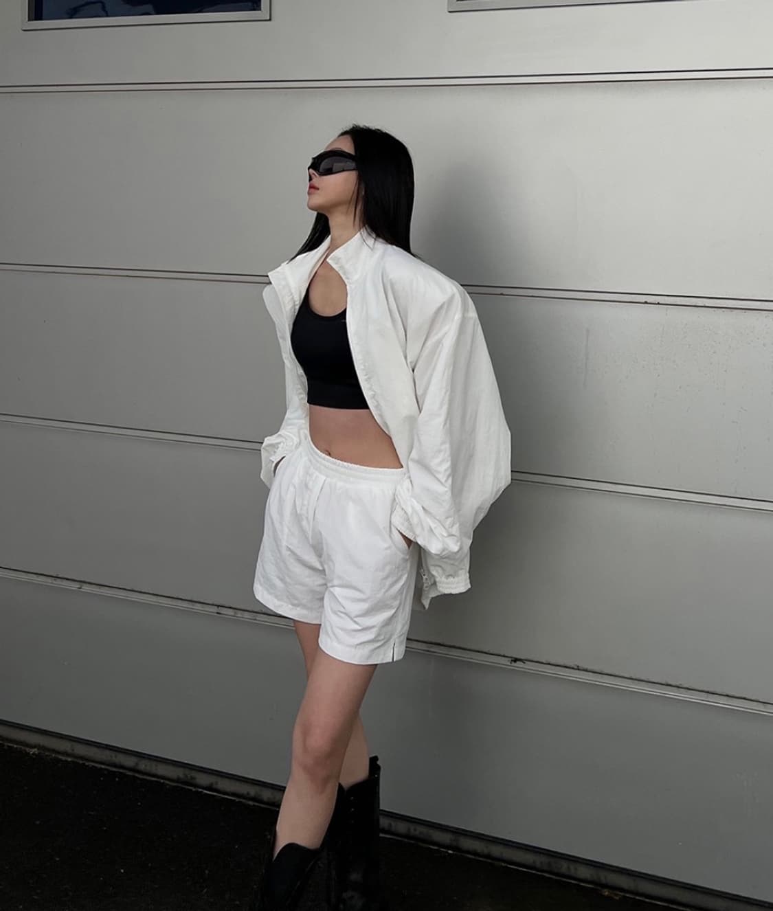 새상품) 랑거 오일러 패드 점퍼 자켓 바람막이 화이트 상품이미지10