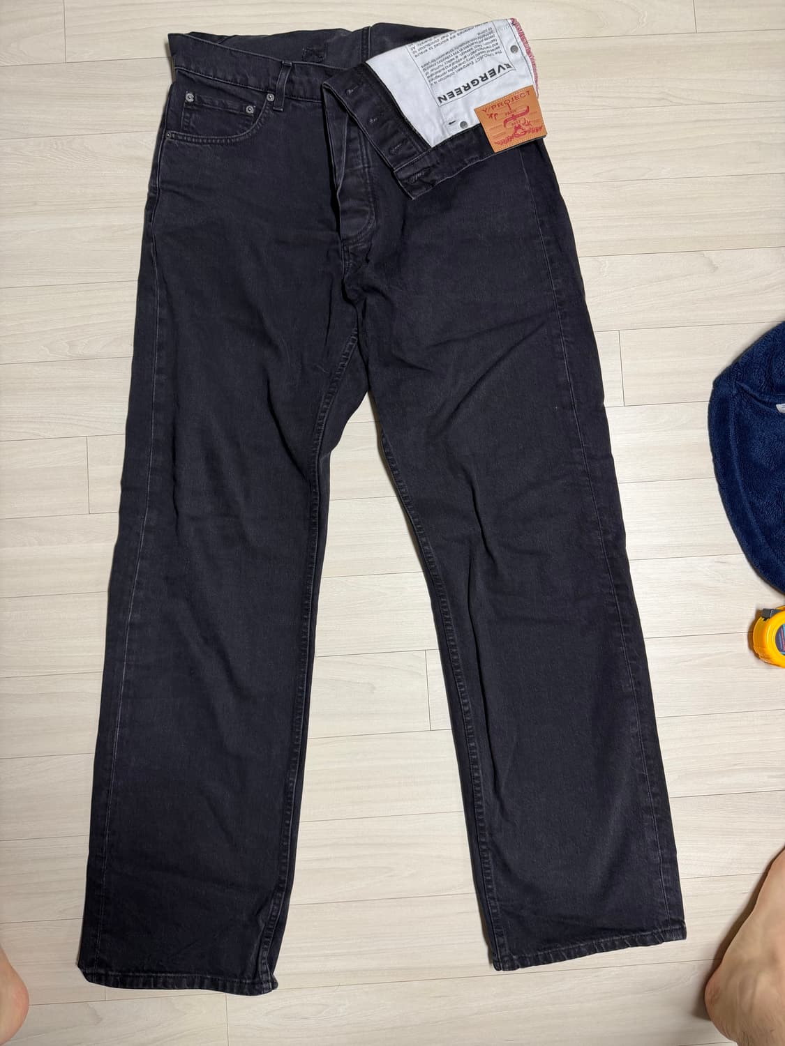 와이프로젝트 비대칭데님33블랙 상품이미지4