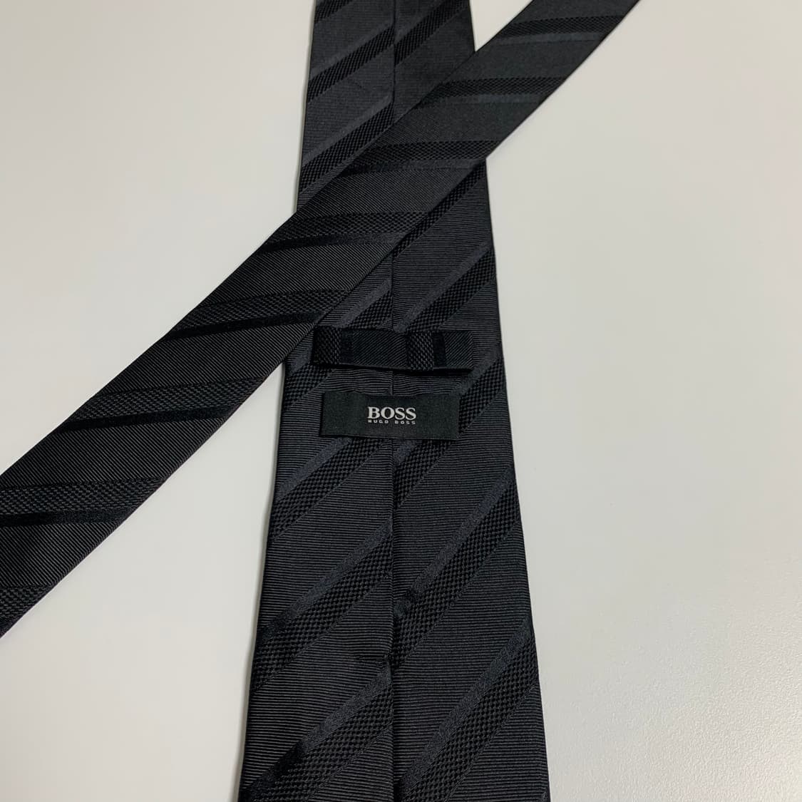 휴고보스(HUGO BOSS) 블랙 레지멘탈 클래식 명품넥타이 최상급 A+ 상품이미지5