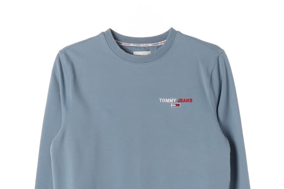 타미진스 자수 로고 라이트 블루 크루넥 맨투맨 S 상품이미지3