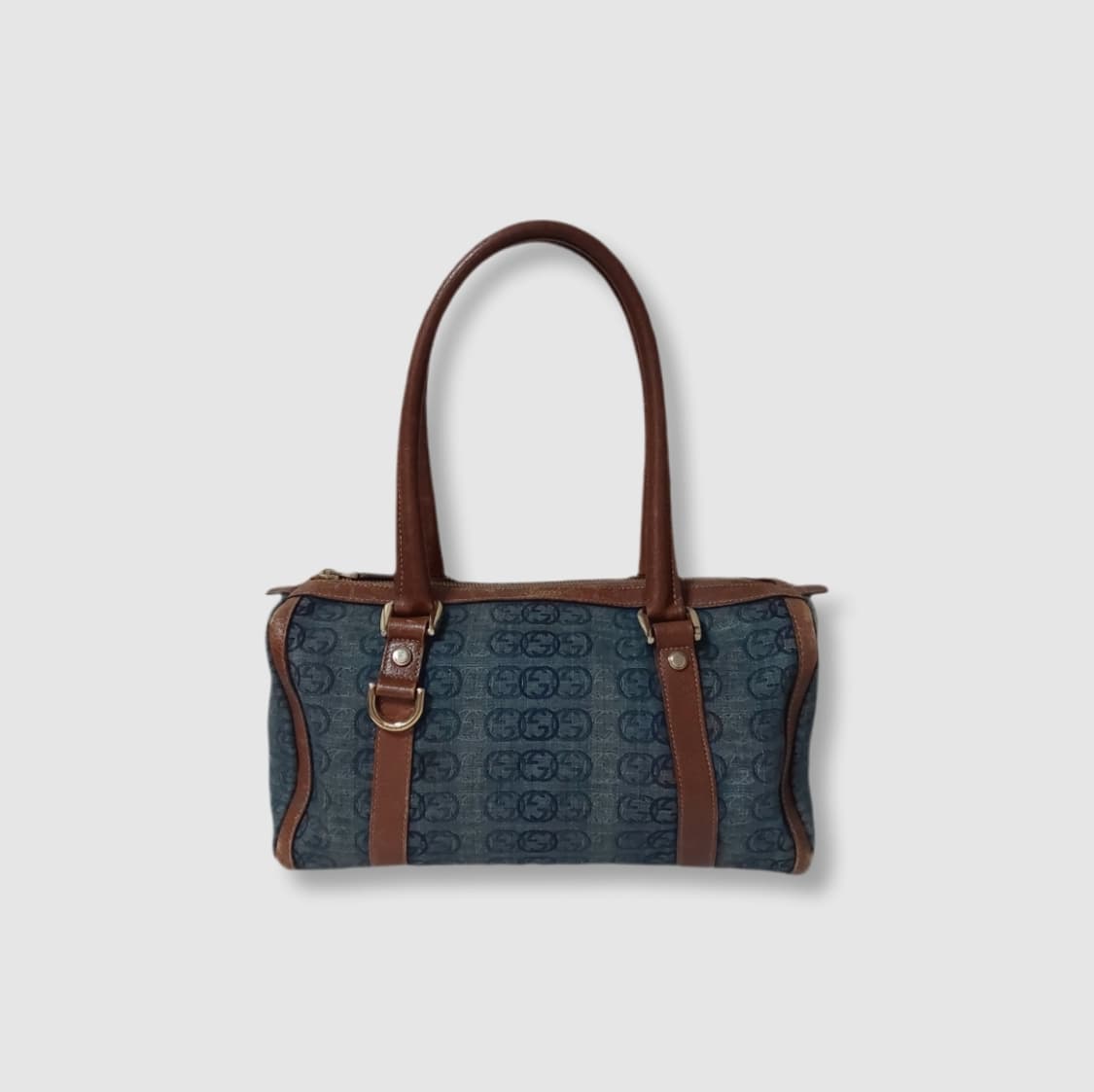 구찌 블루 데님 D링 애비 보스톤 토트백 상품이미지1