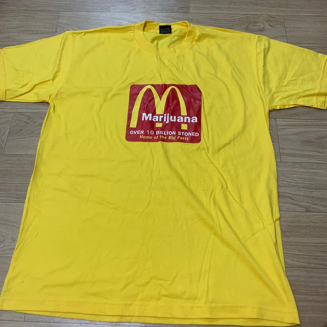 M/L)마리화나 맥도날드 패러디 부틀렉 반팔 티셔츠 상품이미지1