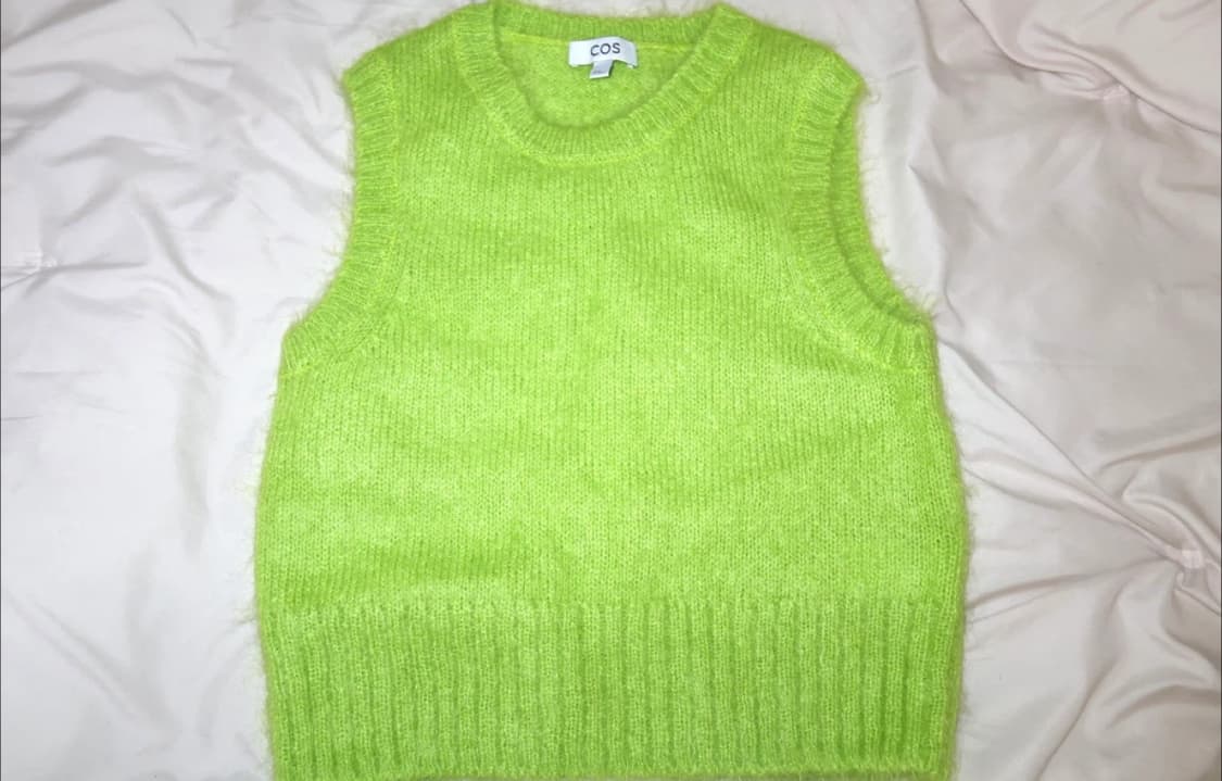 COS 코스 연두색 모헤어 베스트 M 상품이미지1