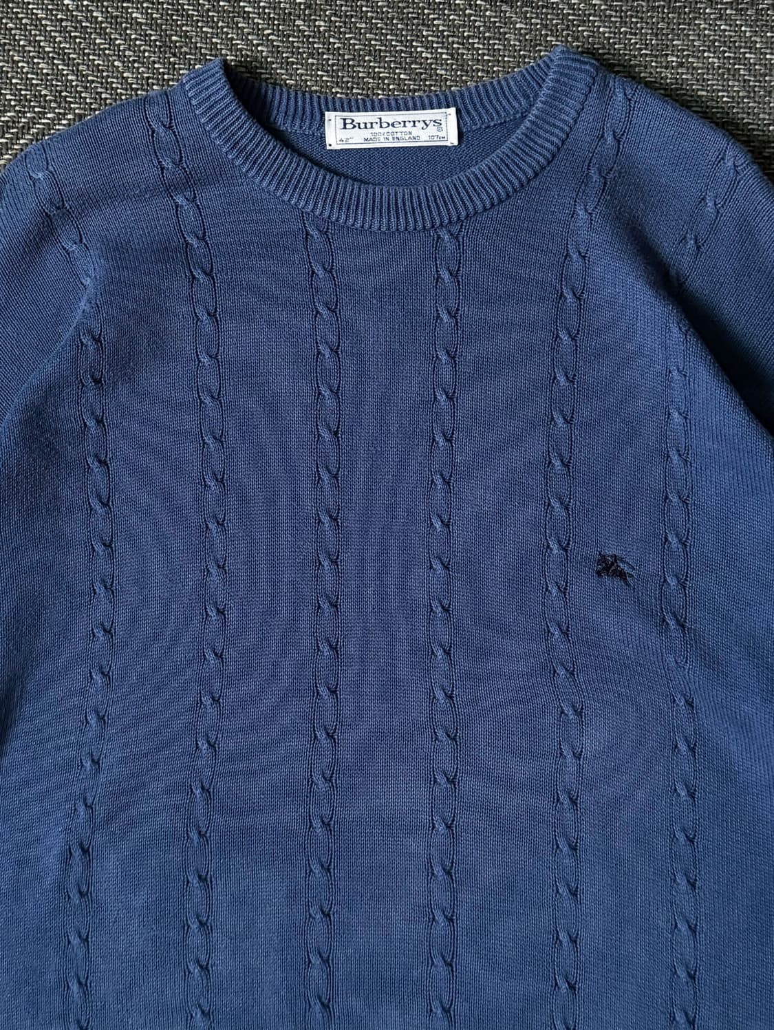 90s 버버리 워시드 코튼 빈티지 스웨터 (105) 상품이미지2