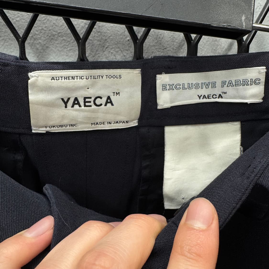 YAECA 야에카 슬랙스 슬림 스트레이트 핏 네이비 상품이미지5