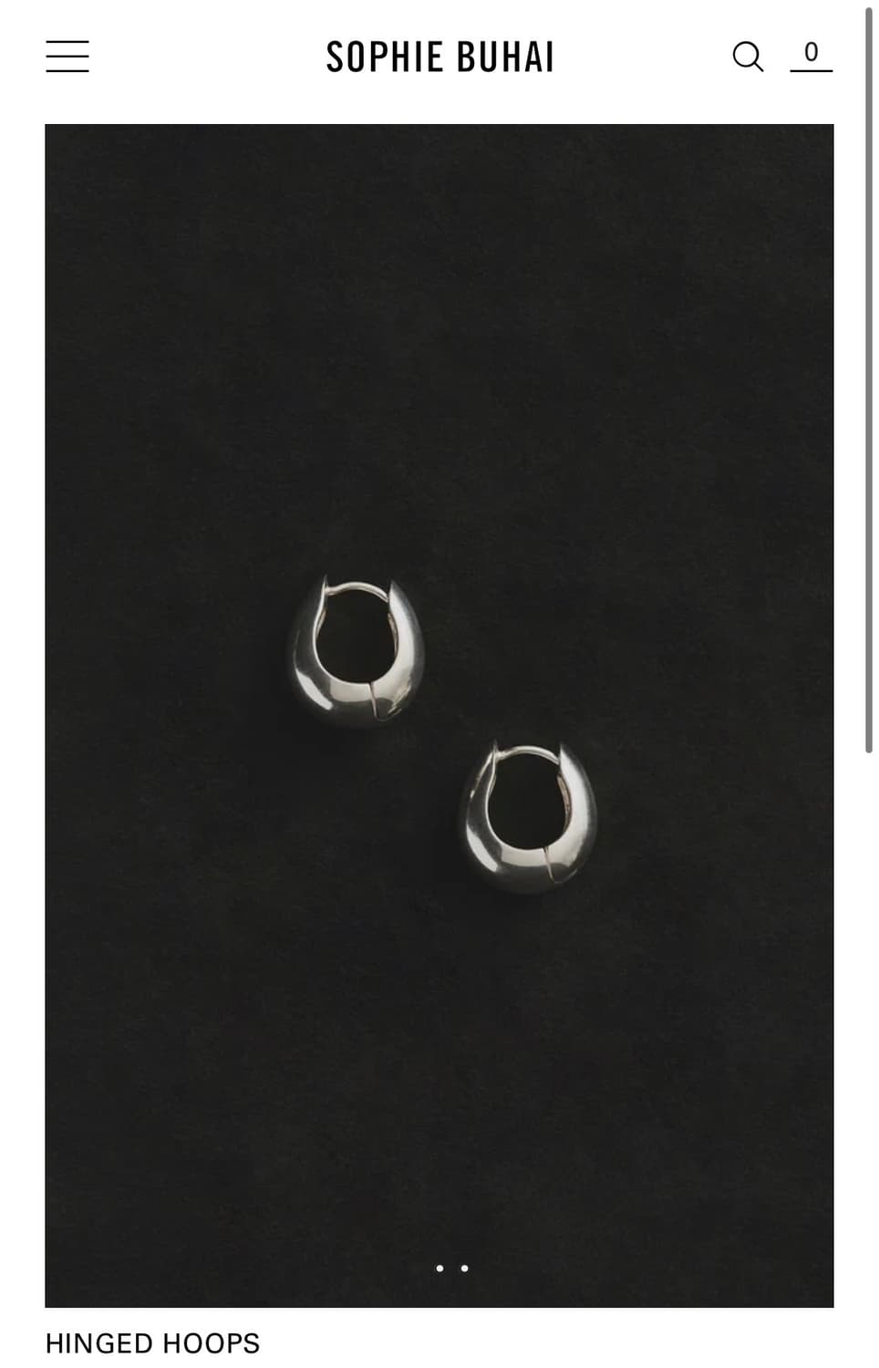 소피부하이 26ss HINGED 후프 귀걸이/실버 상품이미지2