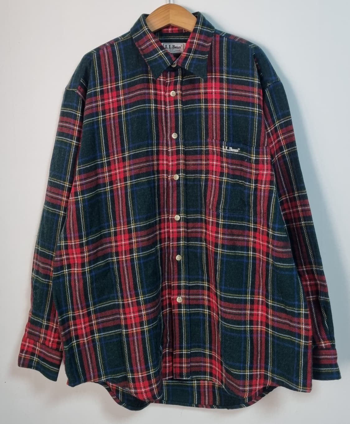 오버핏 L ) LLBEAN 엘엘빈 체크셔츠 남방 상품이미지1