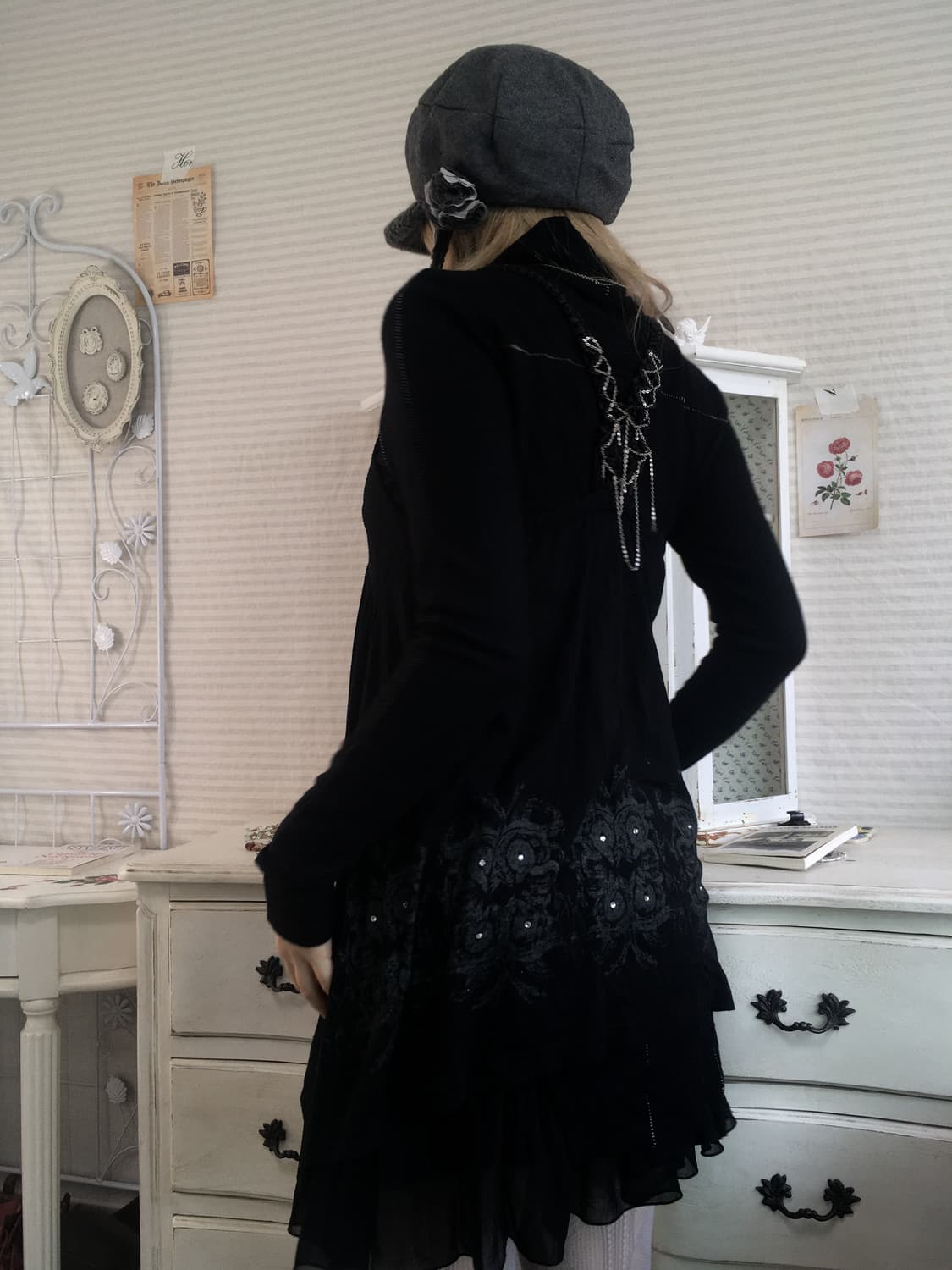 Set)그런지 페어리 가디건+세실맥비 오리엔탈 원피스 + 울니트 상품이미지5