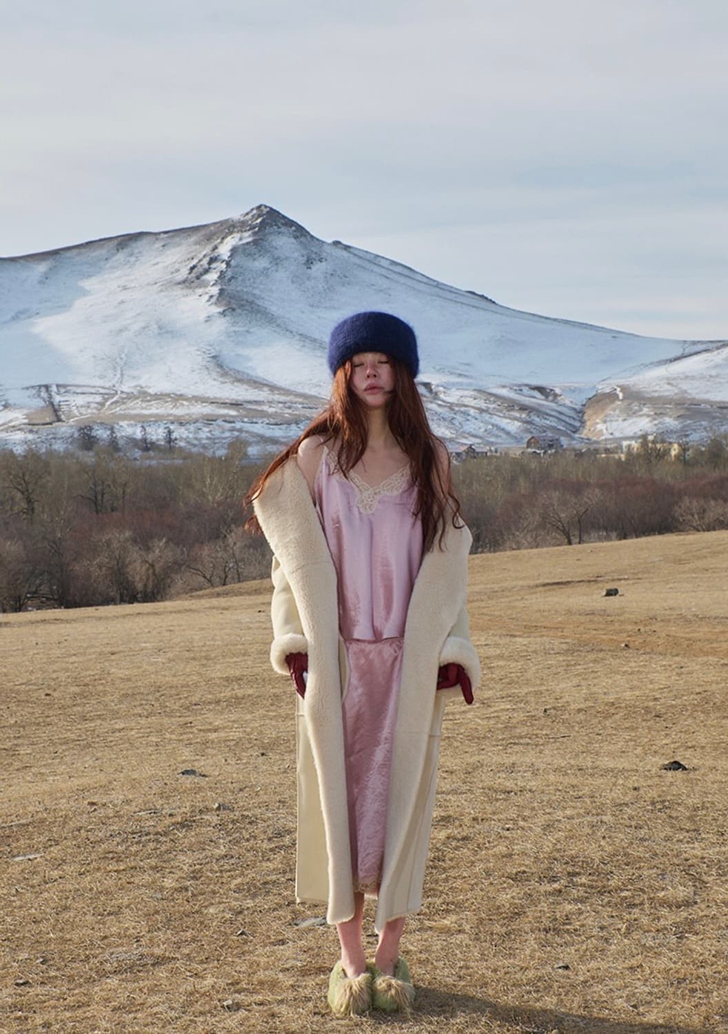 프레클 메이드 레이스 새틴 캐미솔 핑크 상품이미지2