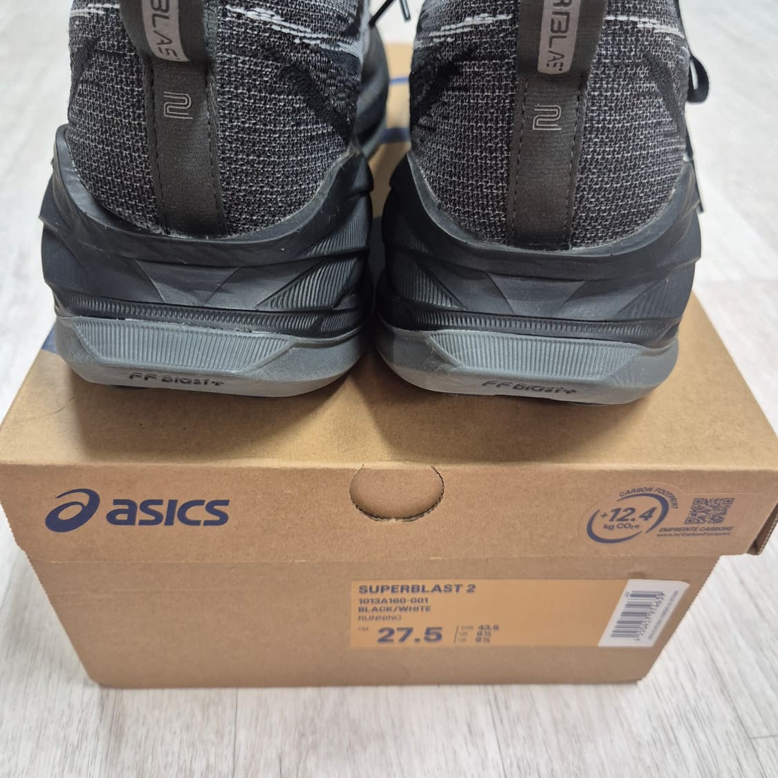 아식스 슈퍼블라스트2 블랙 색상 275사이즈 상품이미지6