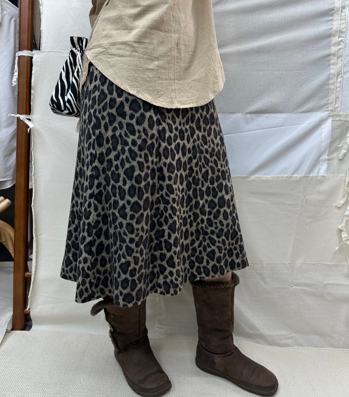 vivien leopard knit skirt 상품이미지1