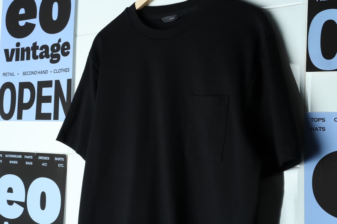 (L-XL) 앤드지 반팔 티셔츠 기능성 폴리 블랙 보들보들-H31870 상품이미지5