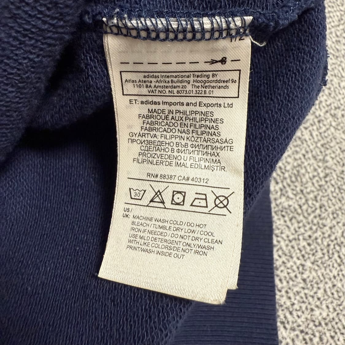 아디다스x팔라스 TT크루넥 인디고 XXL 맨투맨 상품이미지6
