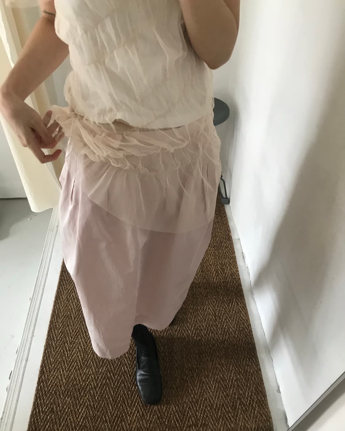 sheer layered top 상품이미지3