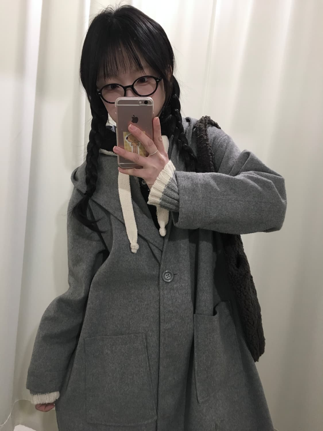 오버핏 후드 코트 상품이미지4