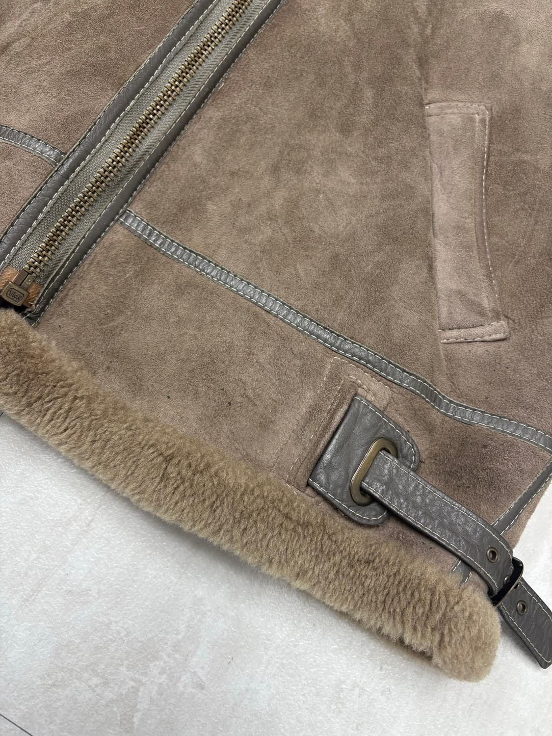 브라운 스웨이드 가죽 무스탕 #80 상품이미지6