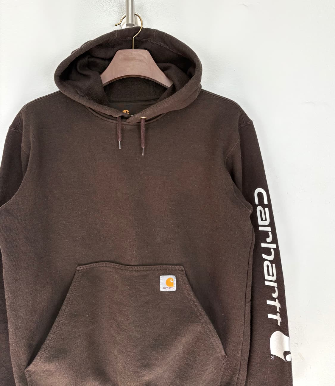 [L]CARHARTT 브라운 후드티셔츠 상품이미지5