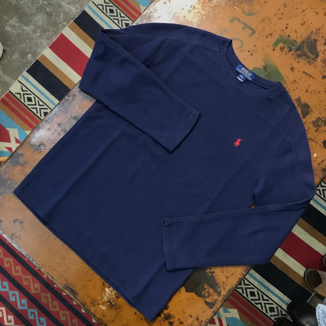 폴로랄프로렌 네이비 와플 긴팔 쭉티 여성 44 55 사이즈 상품이미지2