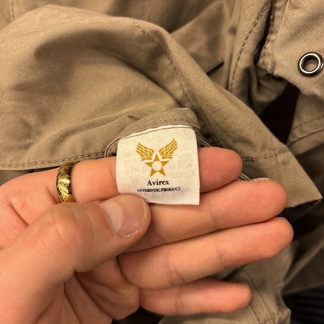 00s 아비렉스 PX 봄버윙 스텐실 M-65 필드자켓 카키 N1142 상품이미지9