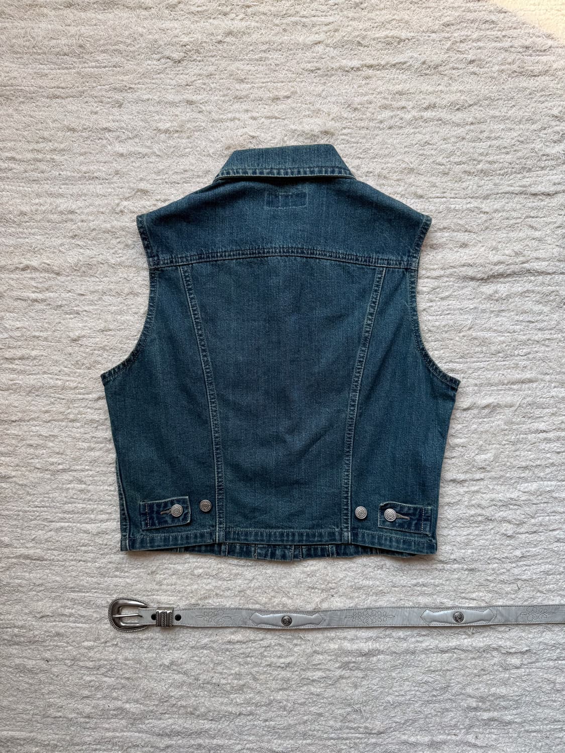 Buckle-washed Denim Vest 0149 상품이미지5