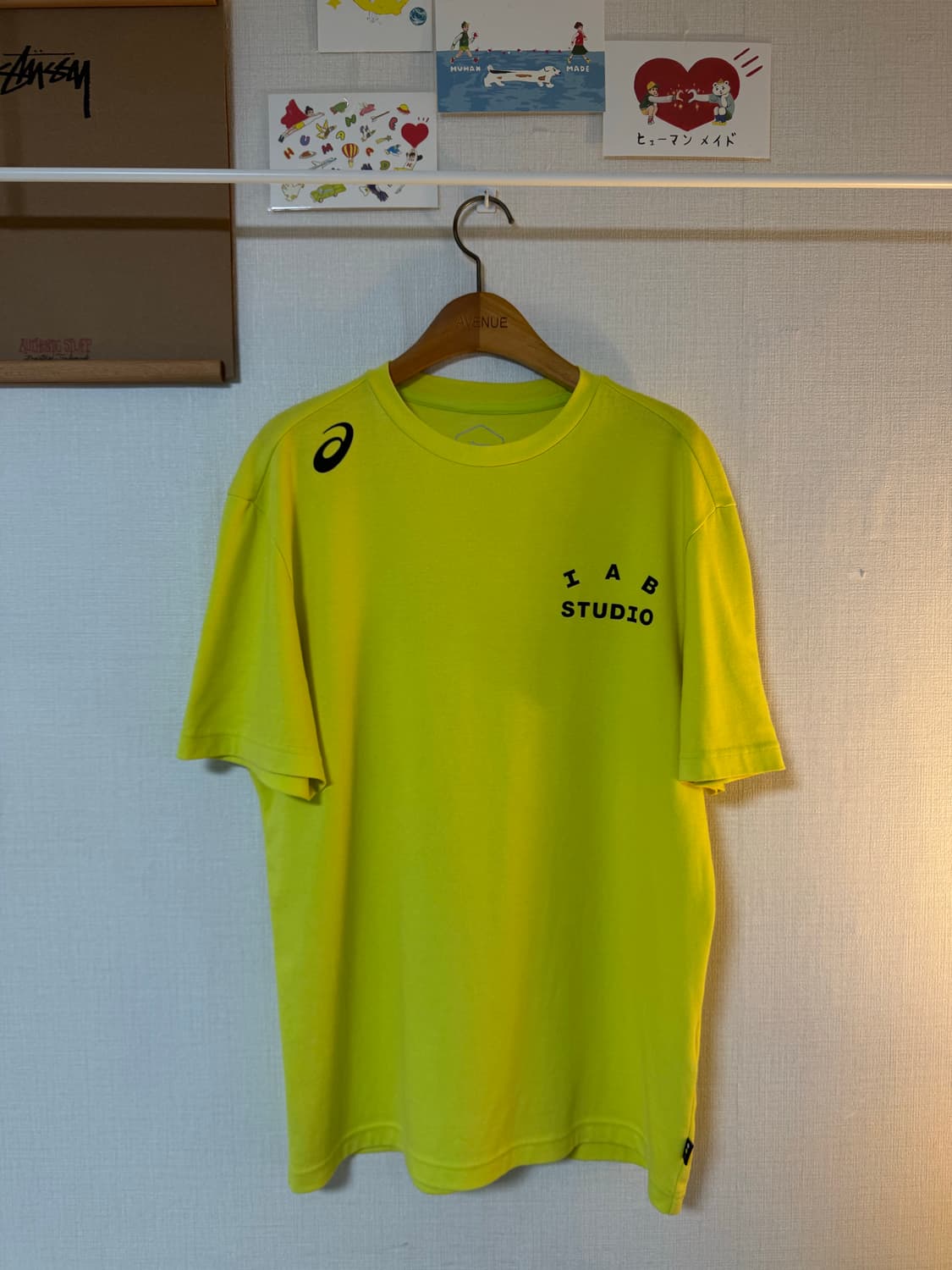 [M]아이앱 스튜디오 x 아식스 티셔츠 라임 상품이미지2