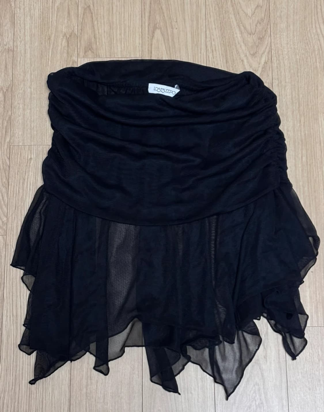 [losesleepover] Mesh Shirring Midi Skirt 상품이미지7