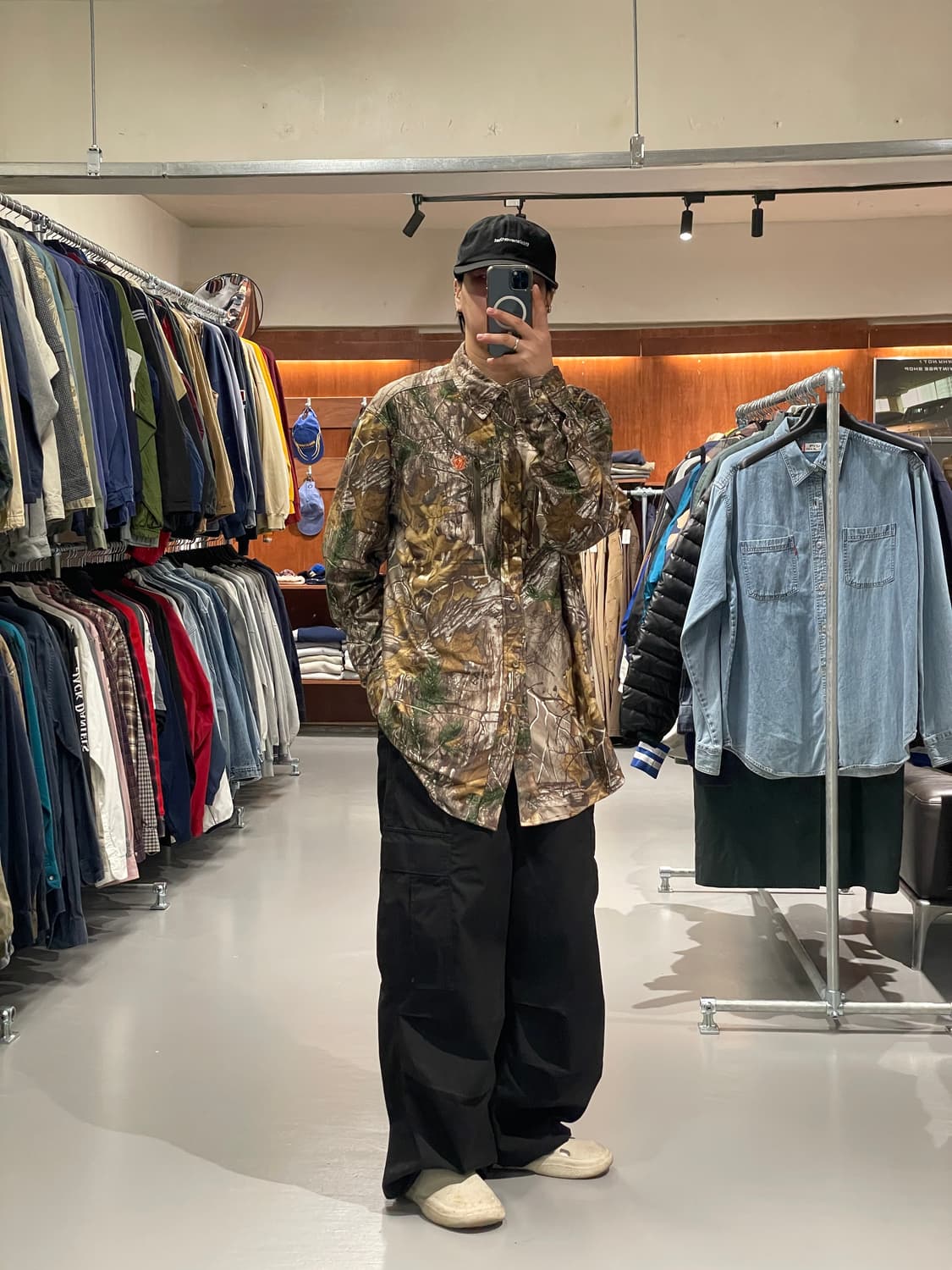 빈티지 플리스 소재 리얼트리 셔츠 상품이미지2