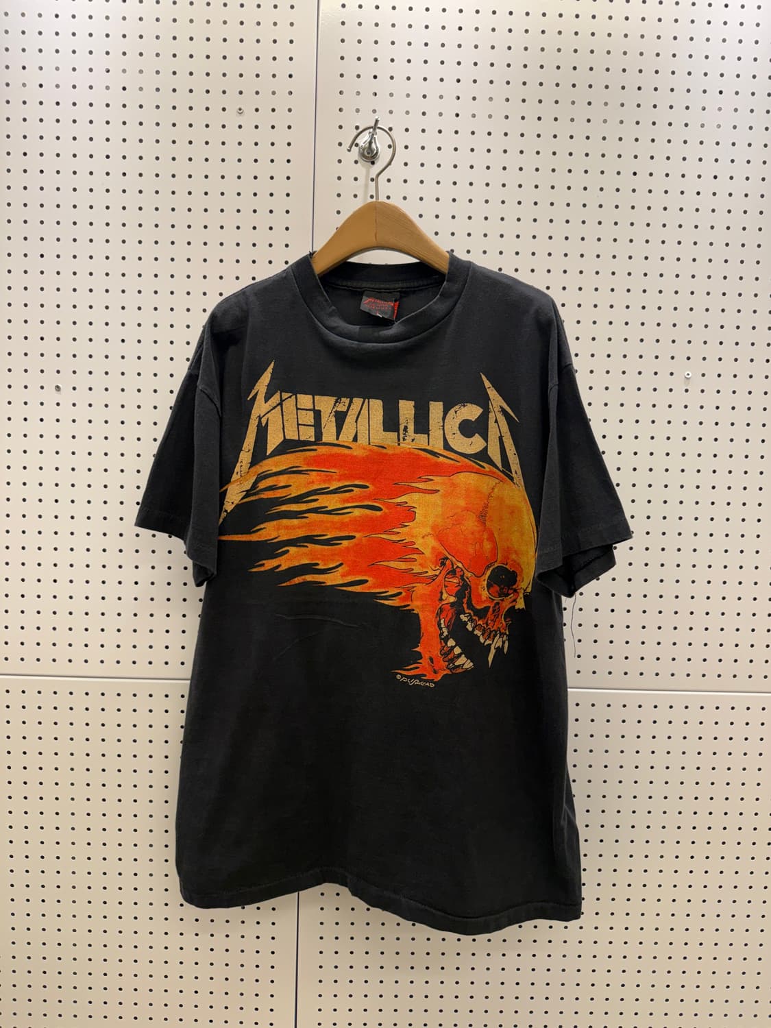 빈티지 메탈리카 Flaming Skull 반팔 티셔츠 U1599 상품이미지2