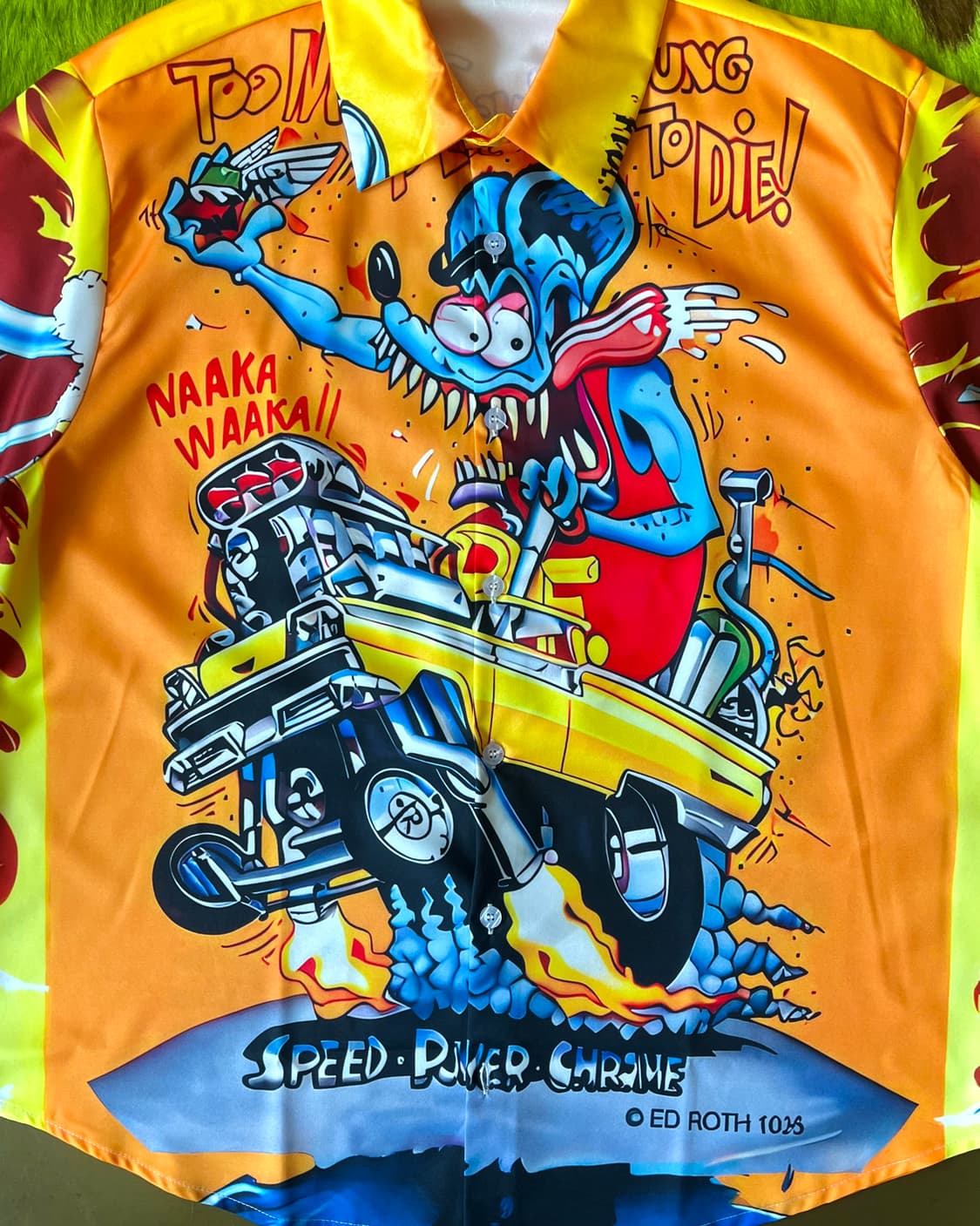 Vintage Rat Fink Full Printed 1/2 Shirt 상품이미지5